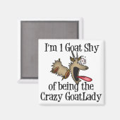 Crazy Goat Lady GetYerGoat Magnet (Vorderseite/Rückseite)