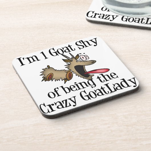 Crazy Goat Lady GetYerGoat Untersetzer (Linke Seite)