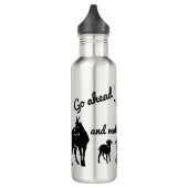 "Crazy Goat Lady" goat silhouettes for goat lovers Edelstahlflasche (Links)