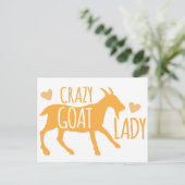 Crazy Goat Lady Postkarte (Stehend Vorderseite)