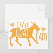 Crazy Goat Lady Postkarte (Vorne/Hinten)