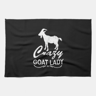 Crazy Goat Lady Shirt Goat, Goat Farmer Geschenk Geschirrtuch