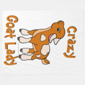 CRAZY GOAT LADY | von TotallyGoatally™ Fleecedecke (Vorderseite (Horizontal))