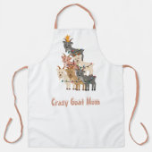 Crazy Goat Mama Weihnachtsziegen Schürze (Vorderseite)