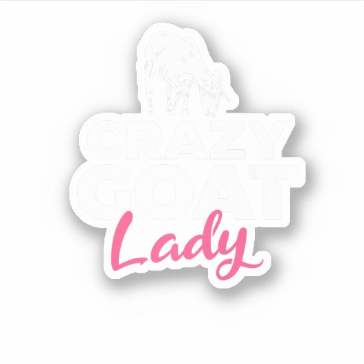 Crazy Goat Mommy Ziegen Lover. Perfektes Design fü Aufkleber (Vorderseite)