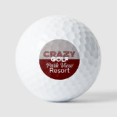 Crazy Golf Slogan, Mini Golfplatz Golfball (Vorderseite)
