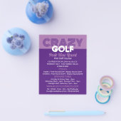 Crazy Golf Slogan, Mini Golfplatz Werbung Flyer (Einzeln)
