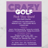 Crazy Golf Slogan, Mini Golfplatz Werbung Flyer (Vorne)
