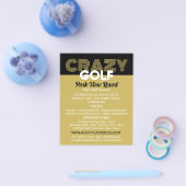 Crazy Golf Slogan, Mini Golfplatz Werbung Flyer (Einzeln)