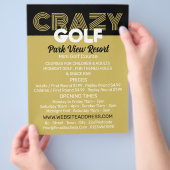 Crazy Golf Slogan, Mini Golfplatz Werbung Flyer (Hand)