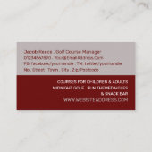 Crazy Golf Slogan, Mini Golfplatz Werbung Visitenkarte (Rückseite)