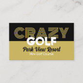 Crazy Golf Slogan, Mini Golfplatz Werbung Visitenkarte (Vorderseite)