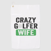Crazy Golfer Ehefrau Funny Golf Widow Ehefrau Golf Golfhandtuch (Vorderseite)