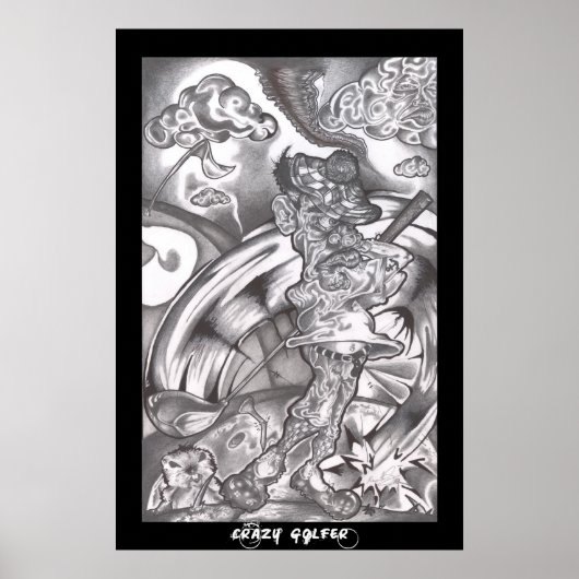 Crazy Golfer Poster (Vorne)