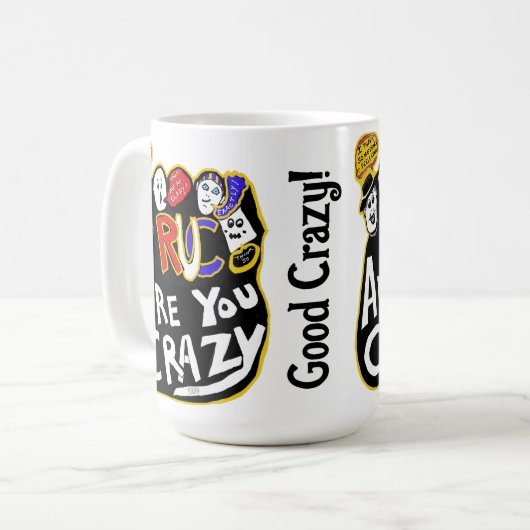 Crazy Good Vibes, lebendig Kaffeetasse (Vorderseite Links)