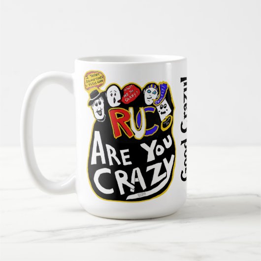 Crazy Good Vibes, lebendig Kaffeetasse (Links)