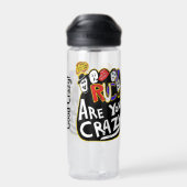 Crazy Good Vibes, lebendig Trinkflasche (Rückseite)