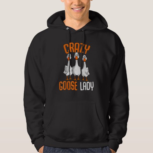 Crazy Goose Lady Goose Girl  Duck Hoodie (Vorderseite)