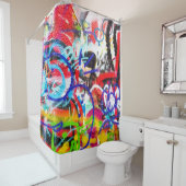 Crazy Graffiti Duschvorhang (Beispiel)