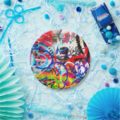 Crazy Graffiti Pappteller (Party)