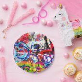 Crazy Graffiti Pappteller (Party)