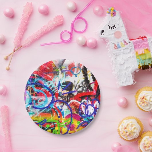Crazy Graffiti Pappteller (Party)
