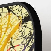 Crazy Graffiti Pollak, hellgelb Pickleball Schläger (Linke Seite)