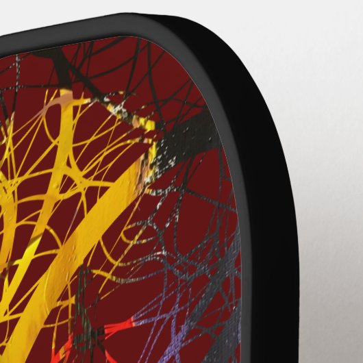 Crazy Graffiti Pollak sieht dunkelrot aus Pickleball Schläger (Linke Seite)