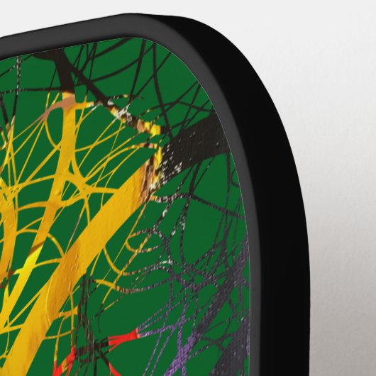 Crazy Graffiti Pollak sieht grün aus Pickleball Schläger (Linke Seite)