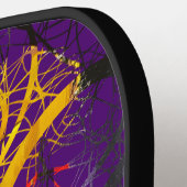 Crazy Graffiti Pollak sieht Lila aus Pickleball Schläger (Linke Seite)