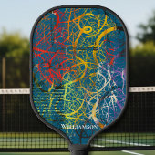 Crazy Graffiti Pollak sieht Slate Blue aus Pickleball Schläger