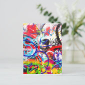 Crazy Graffiti Postkarte (Stehend Vorderseite)