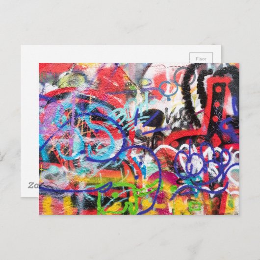 Crazy Graffiti Postkarte (Vorne/Hinten)