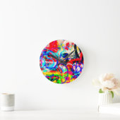 Crazy Graffiti Runde Wanduhr (Zuhause)