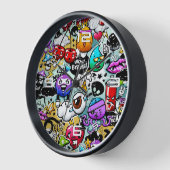 Crazy Graffiti Stickers Uhr (Winkel)