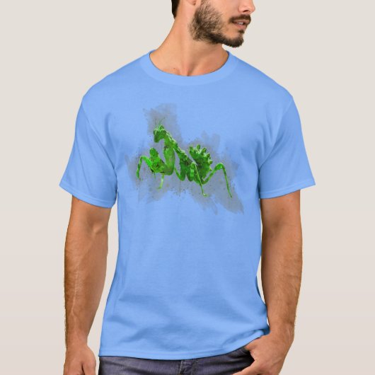 Crazy Green Acid Mantis T-Shirt (Vorderseite)