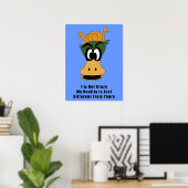 Crazy Green Cartoon Duck andere Realität Poster (Heimbüro)