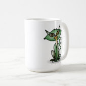 Crazy Green Cat Classic Tasse (VorderseiteRechts)