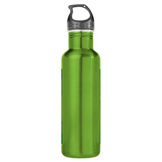 Crazy Green Monster Face Edelstahlflasche (Rückseite)