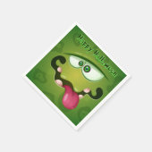 Crazy Green Monster Face Serviette (Ecke)