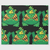 Crazy Green Monster Geschenkpapier (Flach)