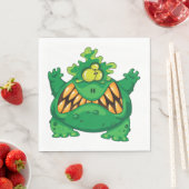 Crazy Green Monster Serviette (Beispiel)