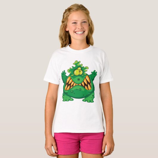 Crazy Green Monster T-Shirt (Vorne ganz)