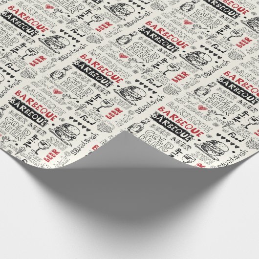 Crazy GRILLEN: Whimsical Doodle Art Geschenkpapier (Ecke)