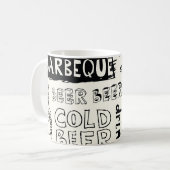 Crazy GRILLEN: Whimsical Doodle Art Kaffeetasse (Vorderseite Links)