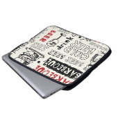 Crazy GRILLEN: Whimsical Doodle Art Laptopschutzhülle (Vorne Knopf)