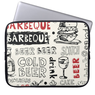 Crazy GRILLEN: Whimsical Doodle Art Laptopschutzhülle