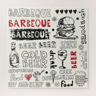 Crazy GRILLEN: Whimsical Doodle Art Puzzle
