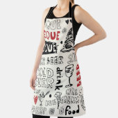 Crazy GRILLEN: Whimsical Doodle Art Schürze (InSitu)