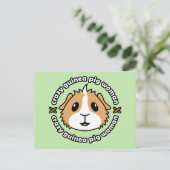 Crazy Guinea Pig Frau Postcard Postkarte (Stehend Vorderseite)